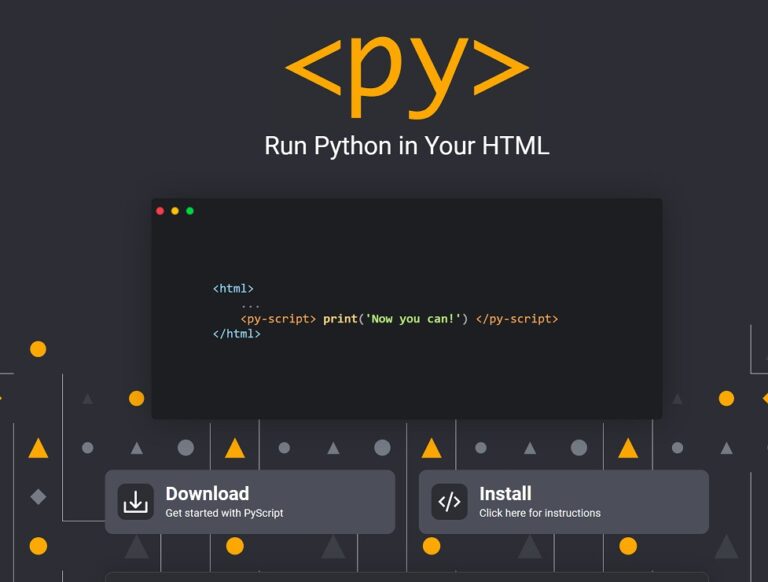 PyScript: Python embedded in HTML introduced at PyCon event